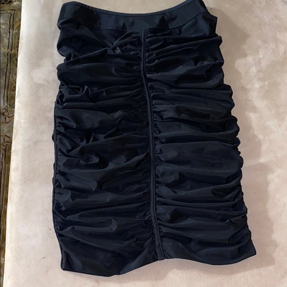ZAC POSEN Black Ruched Skirt  S - Picture 3 of 6